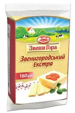 Сир твердий 160г Звени гора Звенигородський 50%
